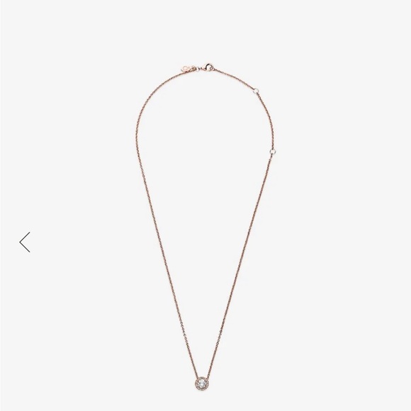 Pandora 14k Rose gold-plated necklace with clear cubic zirconia - Picture 5 of 7